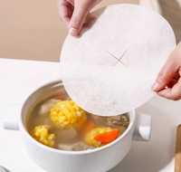 Feuilles absorbantes jetables de qualité alimentaire pour la graisse des soupes, des bouillons et des plats chauds