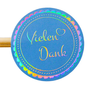 Custom Round <b>Waterproof</b> Self Adhesive <b>Label</b> PET Gold Stamping Logo Seal For Packaging - Product Image 5