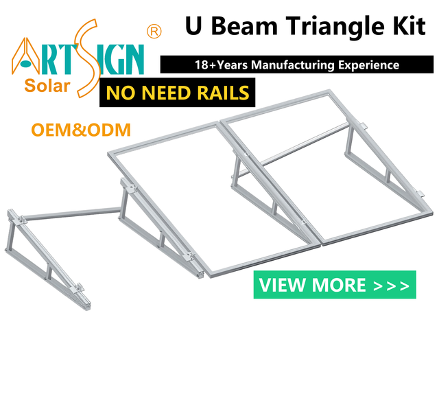 Factory Price Solar Panel Mounting Railless Triangle Kit Bracket Aluminum Roof Solar Mount System Kit Solar Clamps | Art Sign