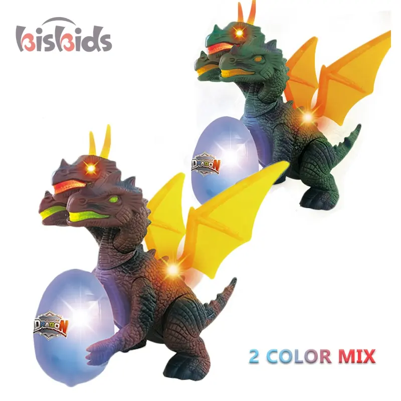 Plastic kids light music funny game electric dinosaur toy with egg