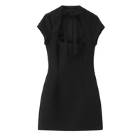 PB&ZA Femme 2026 Nouvelle Collection Été Chic et Tendance Robe Courte Mini avec Nœud Décoratif Vintage Robes Féminines Vestidos Robe Mujer