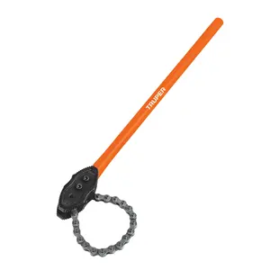 Llave de cadena tipo cocodrilo de alta resistencia BOX 1, mango de 28', TRUPER - Product Image 1