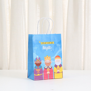 Bolsa de Regalo de Fiesta de los Tres Reyes Magos con Dulces Impresos - Bolsa de Papel Creativa y Portátil para Compras (Impresión Offset) - Product Image 6