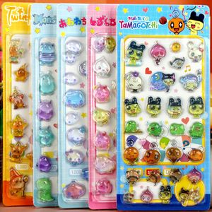 Nouveaux autocollants en relief en époxy cristal solide japonais 3D stéréo, 8 types, dessins animés pour enfants, Tamagotchis, autocollants vintage en forme de goutte d'eau - Product Image 3