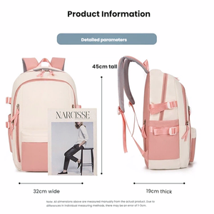 กระเป๋าเป้สะพายหลังเดินทางกลางแจ้งของผู้ชายกระเป๋าเป้สะพายหลังธุรกิจเรียบง่ายกระเป๋านักเรียนนักศึกษากระเป๋าเป้แล็ปท็อป Oxford โลโก้ที่กำหนดเอง - Product Image 2