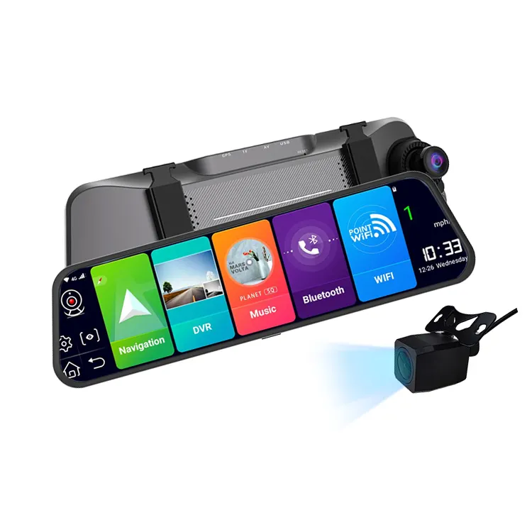 Accessoires Auto professionnels enregistreur de vitesse de voiture 1080P enregistreur vidéo de voiture 9.66 pouces caméra boîte noire pour enregistreur de vitesse de voiture