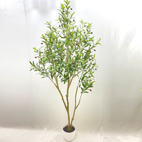 Grand Olivier Artificiel Amovible en Pot d'Intérieur, Style Nordique, Végétation Bionique Verte, Offre Promotionnelle Transfrontalière, Fausse Plante d'Intérieur en Plastique