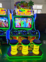 Machine de jeu vidéo d'arcade de tir de course à monnayeur, plateau de jeu 3 joueurs pour centres de divertissement et enfants heureux