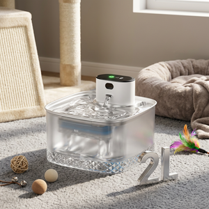 Fuente de Agua Automática Inalámbrica Portátil para Mascotas de 2L, Sistema de Filtración, Batería Recargable, Diseño Moderno Impermeable, Uso en Interiores - Product Image 1