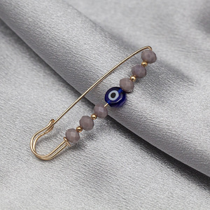 Yiwu approvisionnement direct turc grec bleu oeil broche broche oeil bijoux fabriqués à partir d'alliage placage technologie en gros - Product Image 3