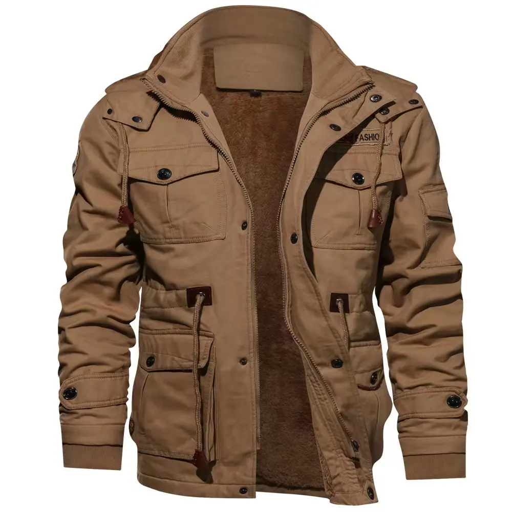 प्लस आकार पुरुषों की जैकेट कोट ज़िप डिजाइनर कस्टम ऊन सर्दियों जैकेट पुरुषों कपास गर्म आउटडोर जैकेट पुरुषों के लिए 2022