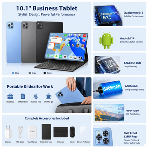<span class=keywords><strong>Tablette</strong></span> Android 13 10 pouces 4G avec carte SIM, 12 Go + 512 Go, avec étui, <span class=keywords><strong>clavier</strong></span> et <span class=keywords><strong>souris</strong></span> – Modèle professionnel 2026 super abordable et en stock - Product Image 4