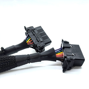 Cable de extensión OBD2 macho a doble hembra 12625-9 para Shopify Dropshipping, 1 a 2, con malla de nailon - Product Image 1