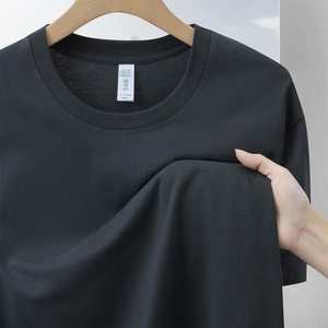 High Quality 190G 100%cotton Custom logo <b>Tshirt</b> Print Brand Private Label Drop Shoulder Custom Oversize t Shirt - Product Image 3