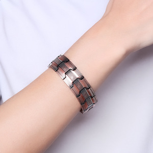 Bracelet magnétique personnalisé en cuivre pur pour soulager la douleur masculine et améliorer la santé et la tension artérielle - Product Image 2