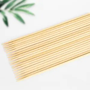 Espeto de bambu descartável para churrasco 50cm 40cm