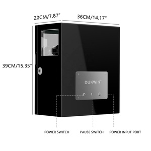 Sang trọng LCD cảm ứng Bảng điều chỉnh 3 + 4 khe cắm xem Winder Box điều khiển từ xa vân tay đồng hồ Winder Tự động đồng hồ box với LED Light - Product Image 5