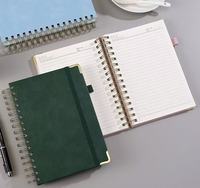 Cuaderno Espiral de Tapa Dura en Oferta de Fábrica, Diario Personalizado A5, Regalo de Cuero PU Grueso con Logotipo Personalizable