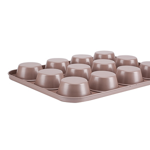 <span class=keywords><strong>Moule</strong></span> à gâteau à Cupcake en silicone et or Rose, plateau à Muffin antiadhésif, 12 tasses de cuisson, boulangers à <span class=keywords><strong>muffins</strong></span> pour le four - Product Image 4