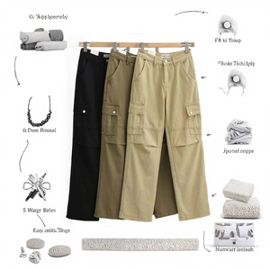 High Quality Woolen Cotton Athletic <b>Pants</b> Midweight Flat Front Sweatpants for Hiking and Jogging Cargo Joggers Plain Dyed - Product Image 3
