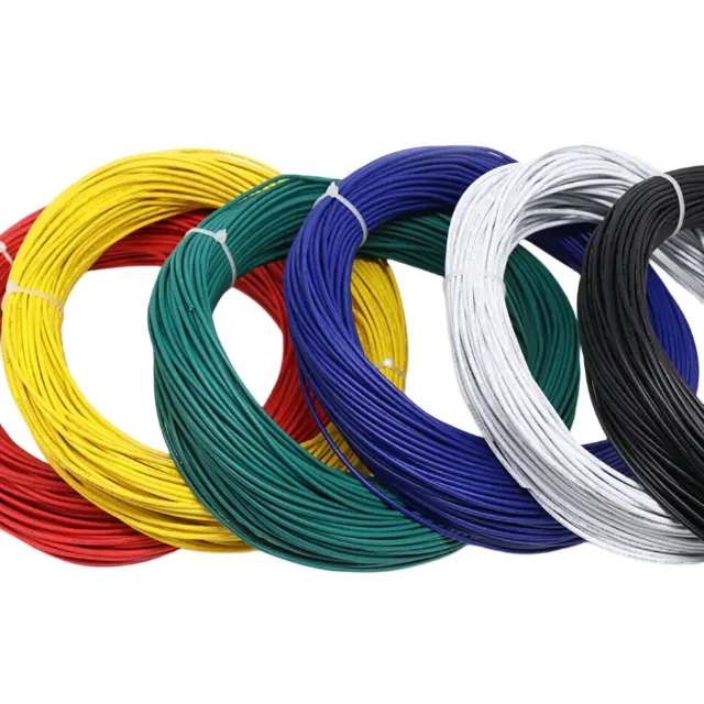 Ul1007 Elektrokabel Awg Pvc Isoliertes Feuer kabel und Drähte 300V 30 28 22 20 18 OEM-Hochspannung konstruktion 1 Core T/T 30%