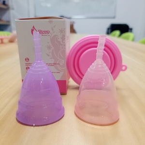 Kit de esterilizador <span class=keywords><strong>Menstrual</strong></span> de silicona, taza y taza <span class=keywords><strong>Menstrual</strong></span> limpia, estuche plegable - Product Image 3