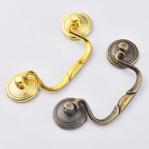European Style <b>Cabinet</b> Door Handle Antique Bronze <b>Gold</b> Zinc Alloy Bar Shape 80mm Hole Spacing Durable Furniture Hardware - Product Image 3