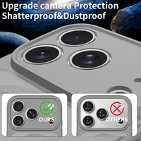 Coque de protection magnétique givrée avec emballage de vente au détail, protection d'objectif, antidérapante, durable, toucher doux, vente en gros pour iPhone 18 Pro Max