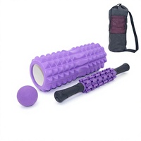 Ensemble de rouleaux en mousse personnalisés avec logo MR pour le yoga, les exercices, le massage musculaire, bâton de massage et ballon, bande de résistance