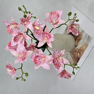 Ramo de Lisianthus Artificial de Seda Catalana 3D, 15 Cabezas, Suave y Ligero, para Decoración de Fondo de Boda, Venta al Por Mayor - Product Image 4