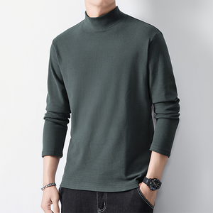 Modèles d'automne et d'hiver de haute qualité de T-<span class=keywords><strong>shirt</strong></span> à manches longues pour hommes De Velvet Half-high Neck Warm Tops Underwear Vêtements d'automne - Product Image 3
