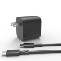 Adaptor Daya AC Pengisian Super Cepat 60W PD untuk 2 Kabel USB-C 120cm - Pengisi Daya Kabel Gaming Garansi 1 Tahun