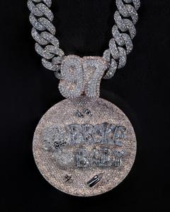 Collar con colgante de diamante moissanite de diseño clásico con cadena de oro blanco para la colección de damas con estilo - Product Image 5