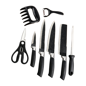 Anti-rust Non-stick Coated Kitchen <b>Knife</b> Set 8 Pcs Sharp Stainless Steel Chef <b>Bread</b> Utility <b>Knives</b> Complete Cooking Tool - Product Image 5