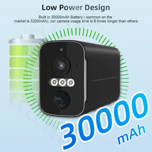 LCLCTEK Caméra de sécurité 4G alimentée par batterie 4MP Caméra projecteur Wifi IP66 Caméra de vidéosurveillance extérieure sans fil