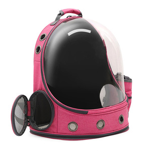 Pet Space Capsule <b>Backpack</b> Breathable Transparent 240 Degree View For <b>Cats</b> Gray Blue Pink - Product Image 5