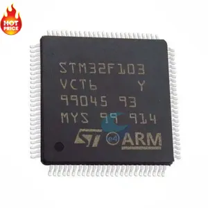STM32F103VCT6 Microcontroladores incorporados chip IC novo e original STM32F1 MCU 32BIT 256KB FLASH 100LQFP STM32F103VCT6