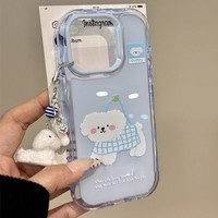 Nouveau dessin animé maille sac chiot pour iPhone 17 16 15 14 13 12 11 Pro Max Air étui de téléphone portable