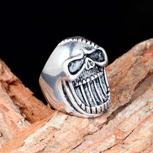 Anillo de Calavera para Hombre de Acero Inoxidable 316L - Joyería Vintage de Moda para Uso Diario - Product Image 5