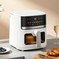 Friteuse à air intelligente 5L 1350W, grande capacité, avec fenêtre de visualisation transparente et contrôle de température réglable