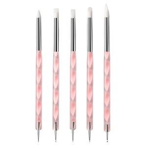 5 pièces/ensemble stylos de pointage Nart à double tête stylos évidés à sculpture à double usage et stylos de gaufrage - Product Image 1