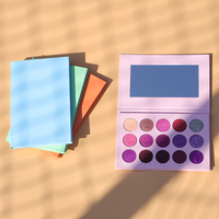 Maquillage ombre à paupières marque privée logo personnalisé végétalien miroitant paillettes mat vert palette de fard à paupières