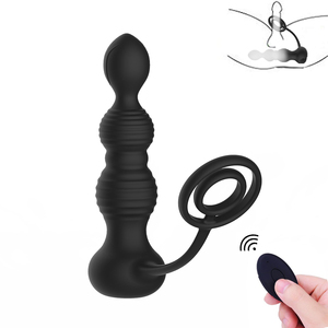 Double-Ring hip kéo hạt không dây RC 10-tần số rung Silicone + ABS dành cho người lớn quan hệ tình dục đồ chơi quan hệ tình dục qua đường hậu môn thiết bị thoải mái - Product Image 2