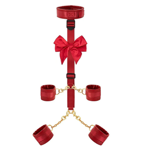 Kit BDSM per Bondage, Altalena per Sesso, Arredo per Adulti in Pelle PU Rossa Regolabile per Coppie - Product Image 1