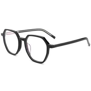2024高级时尚库存醋酸眼镜架透明光学眼镜架男士蓝光阻挡眼镜