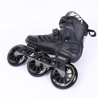 Patin à Roues Alignées de Haute Qualité Professionnel Vitesse Slalom pour Homme Adulte avec 3 Roues