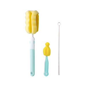 Ensemble de brosses à biberons en éponge, 3 pièces, nettoyeur de tasses, tétines et pailles détachable, pour biberons et tasses isothermes - Product Image 4