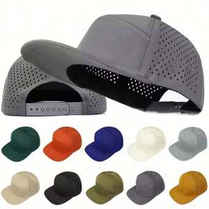 Casquette Snapback Unisexe à Visière Plate, Séchage Rapide, Imperméable, avec Trous Découpés au Laser, Logo Personnalisé, 6 Panneaux, 100% Polyester, Maille Respirante - Product Image 1