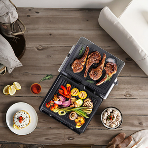 Griglia a Contatto con Display LCD a 4 Fette - Piastra Elettrica per BBQ e <span class=keywords><strong>Panini</strong></span> con Pannello Touch Screen Scaldavivande per Uso Domestico - Product Image 3