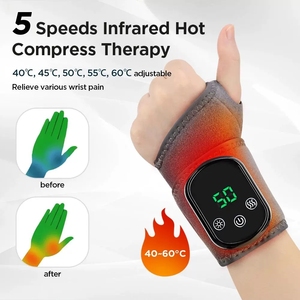 Heated Wrist <strong>Wrap</strong> with Massager 5 Heat &amp; 3 <strong>Massage</strong> Modes Adjustable Brace for Wrist Knee Ankle Pain Relief - Product Image 3